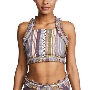 NWT Red Carter Multi Stripe Arella Crop Top - Sz M
